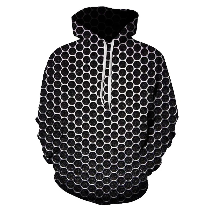 

Spring Blue Geometric Men's Hoodies Latest 3D Hoodies Sweatshirt Young Loose Casual Sportswear Coat Street Clothing