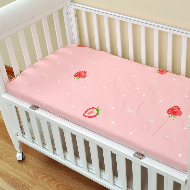 100% Cotton Crib Fitted Sheets With Elastic Band Baby Aldult Mattress Covers Printed Newborn Infant Bedding Set Kids Cot Sheet