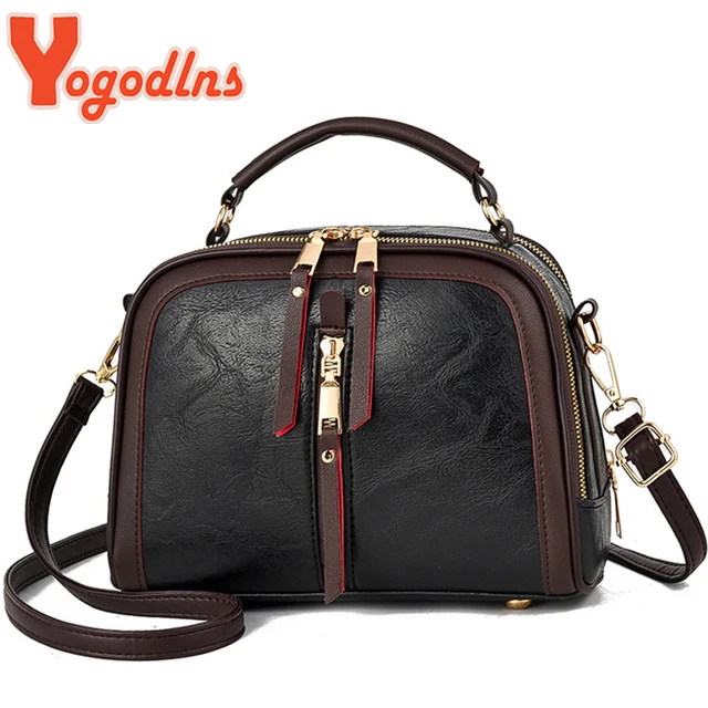 Yogodlns torby Crossbody dla kobiet PU skóra nowa wysokiej jakości moda damska jednokolorowa torba damska designerska torba na ramię