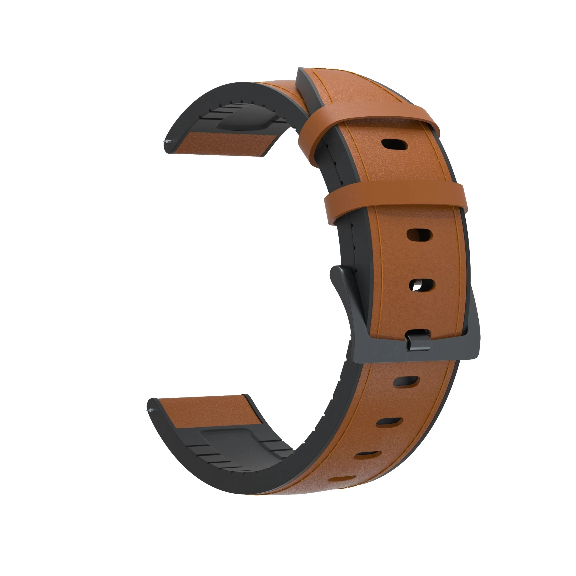 22mm Leather Silicone Bracelet For Amazfit GTR 47mm Wrist Strap For Xiaomi Amazfit Pace /Stratos 1 2 3/GTR2 /GTR 2e Watchband