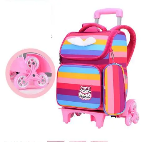 children school Trolley backpack Bag for Girls school Rolling backpack bag wheels School wheeled backpack bag for girls student