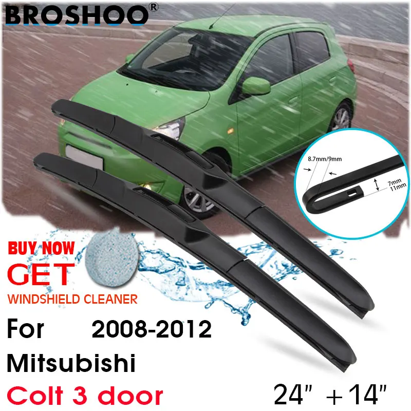 Car Wiper Blade Front Window Windscreen Windshield Wipers J hook Blades Accessories For Mitsubishi Colt 3 door 24