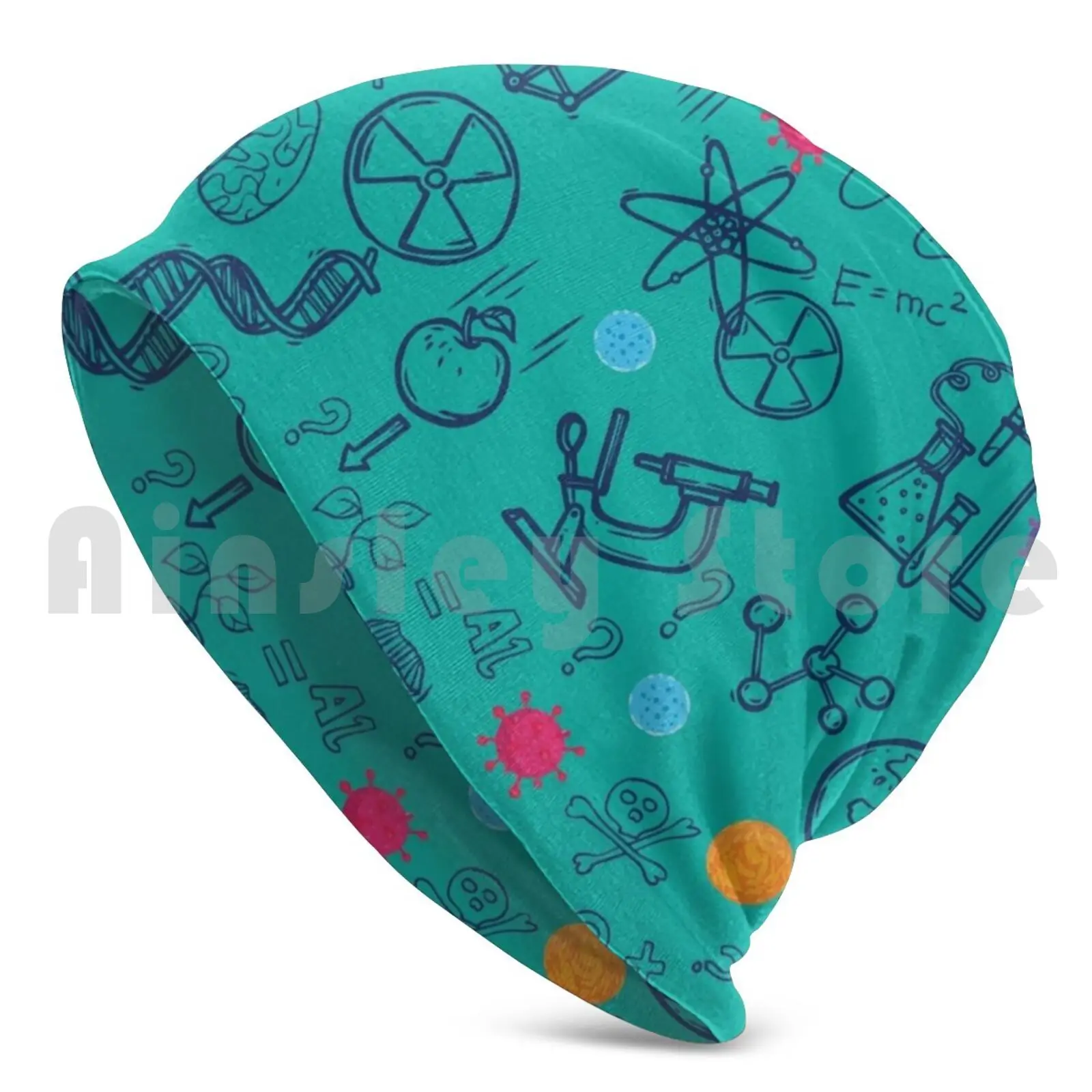 Science Art-Biology , Chemistry , Physics , Math. Stem Designs , Stem Gifts Beanie Hedging Cap DIY Print Cushion Science