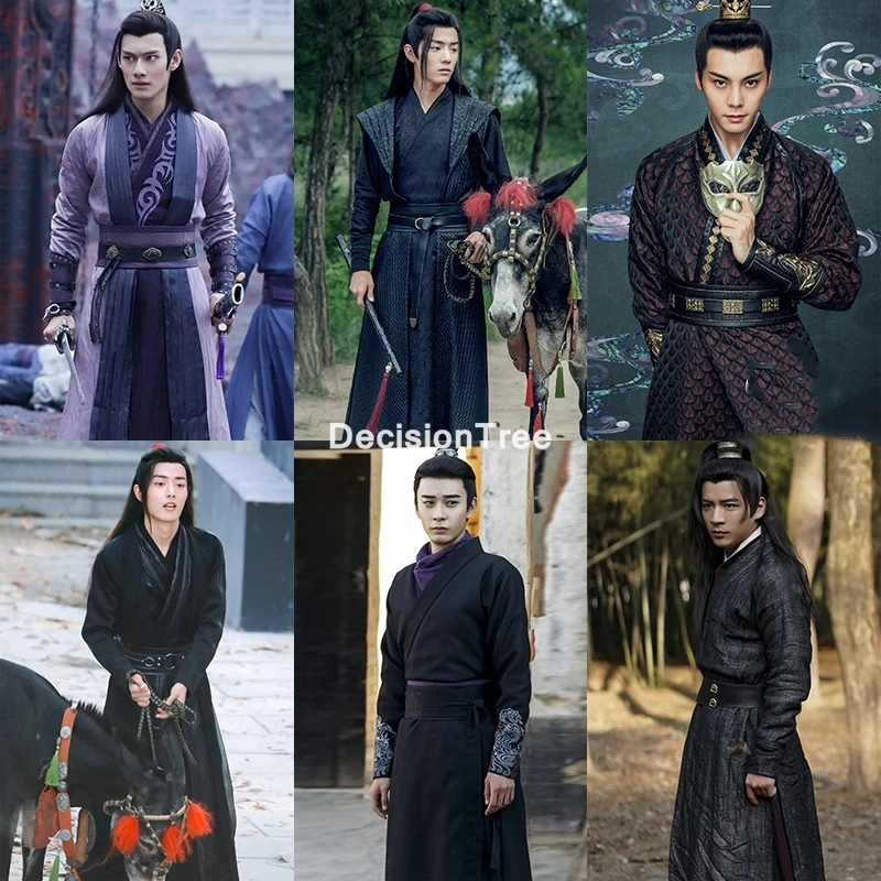 2024 the untamed tv hanfu ancient chinese men hanfu costume swordsman clothing male chinese hanfu tang suit halloween costume