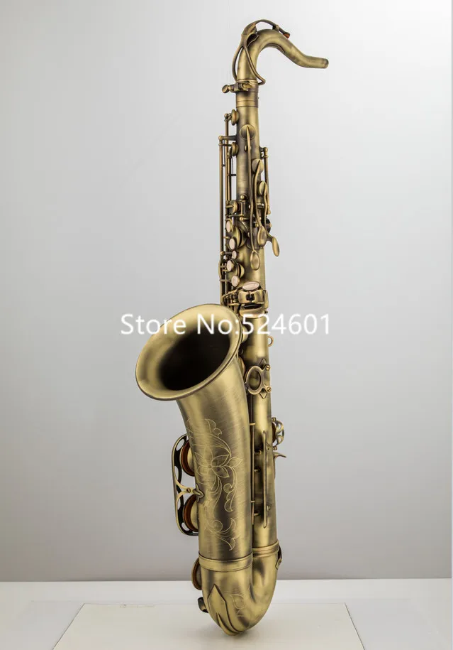 New Tenor Saxophone Bb Tune Antique Copper Shell Decoration Professional Musical Instrument With Case Accessories