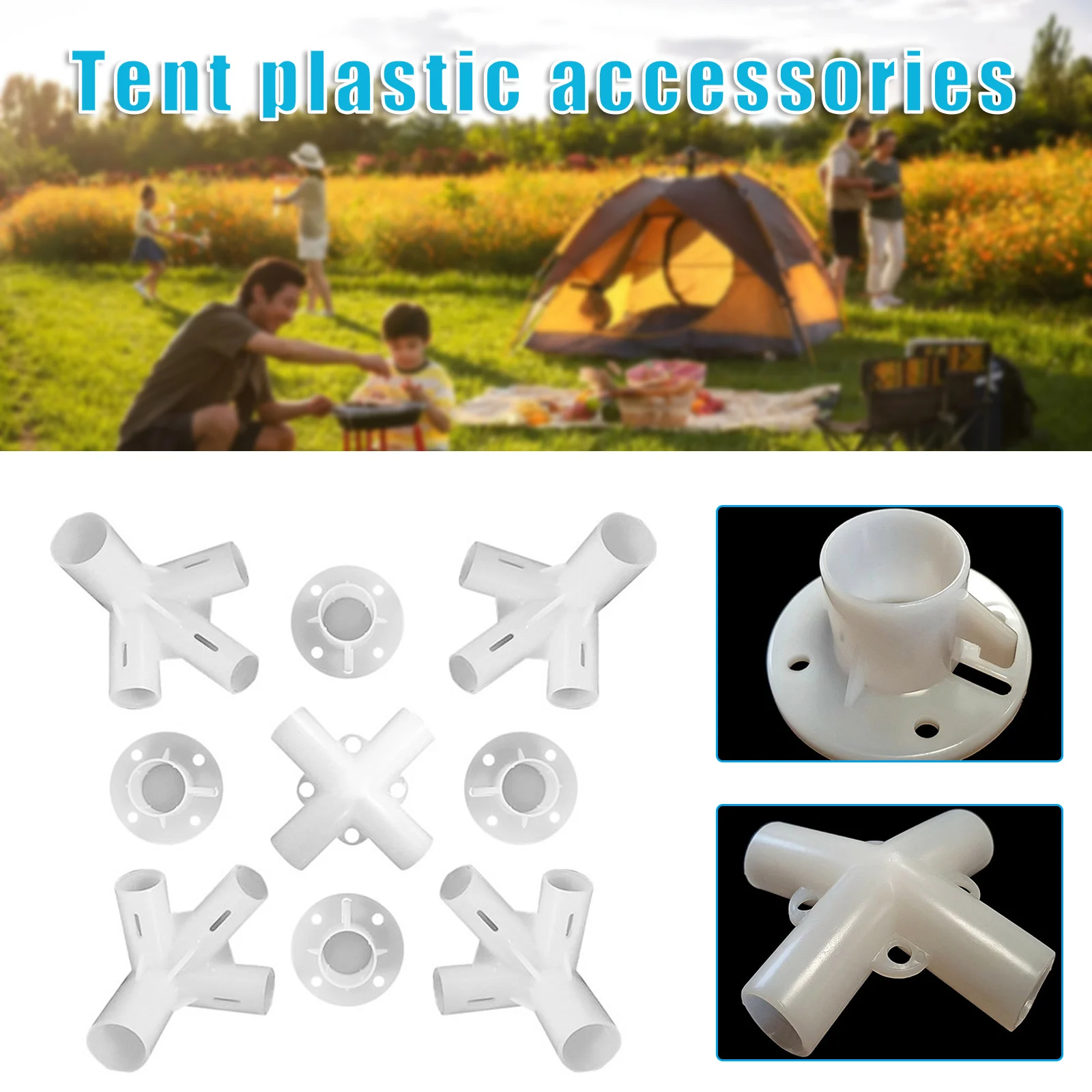 Newly Connector  Centre Connector Pvc Fitting Spare Parts for  Awning Tent Feet Replacement Parts