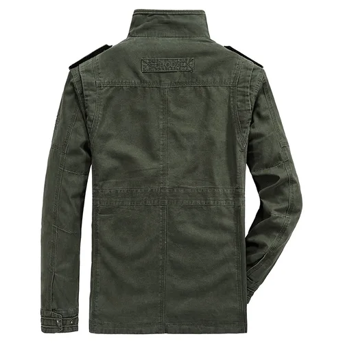 Imagen 2 del producto Chaqueta Cargo de invierno para Hombre, Chaqueta de piloto de la Fuerza Aérea militar informal de negocios de algodón con múltiples bolsillos, prendas de vestir, abrigos, Chaqueta para Hombre