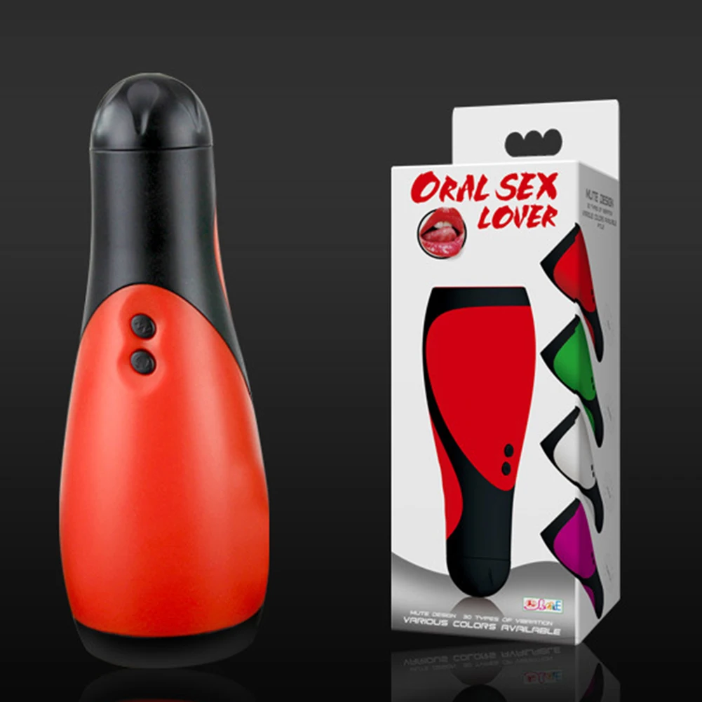 Male 30 Modes Vibrating Masturbator Cup Deep Throat Oral Sucker Adult Sex Toy for man Splash-proof for easy cleaning