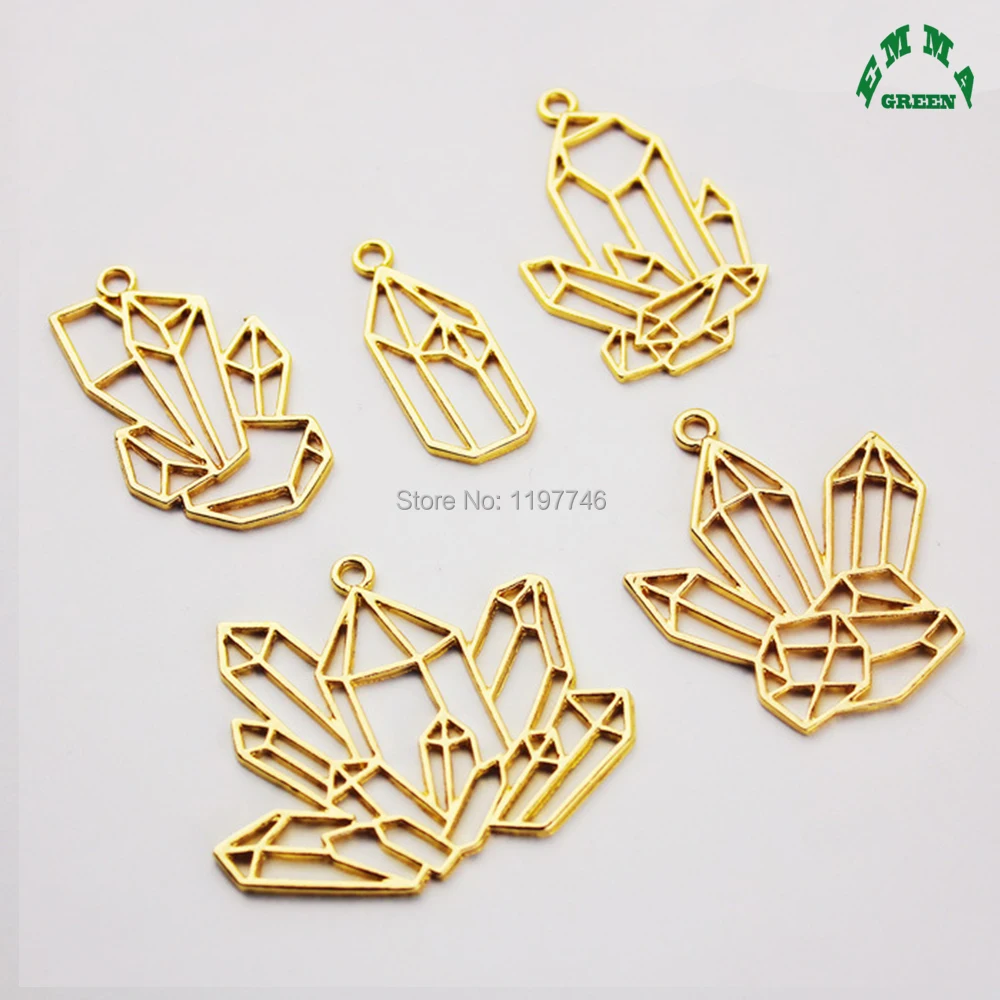 Gold Hollow Charms Charm Zinc Alloy Pendants Accessories for Jewelry Making Handmade Earrings Finding  20pcs 40mm