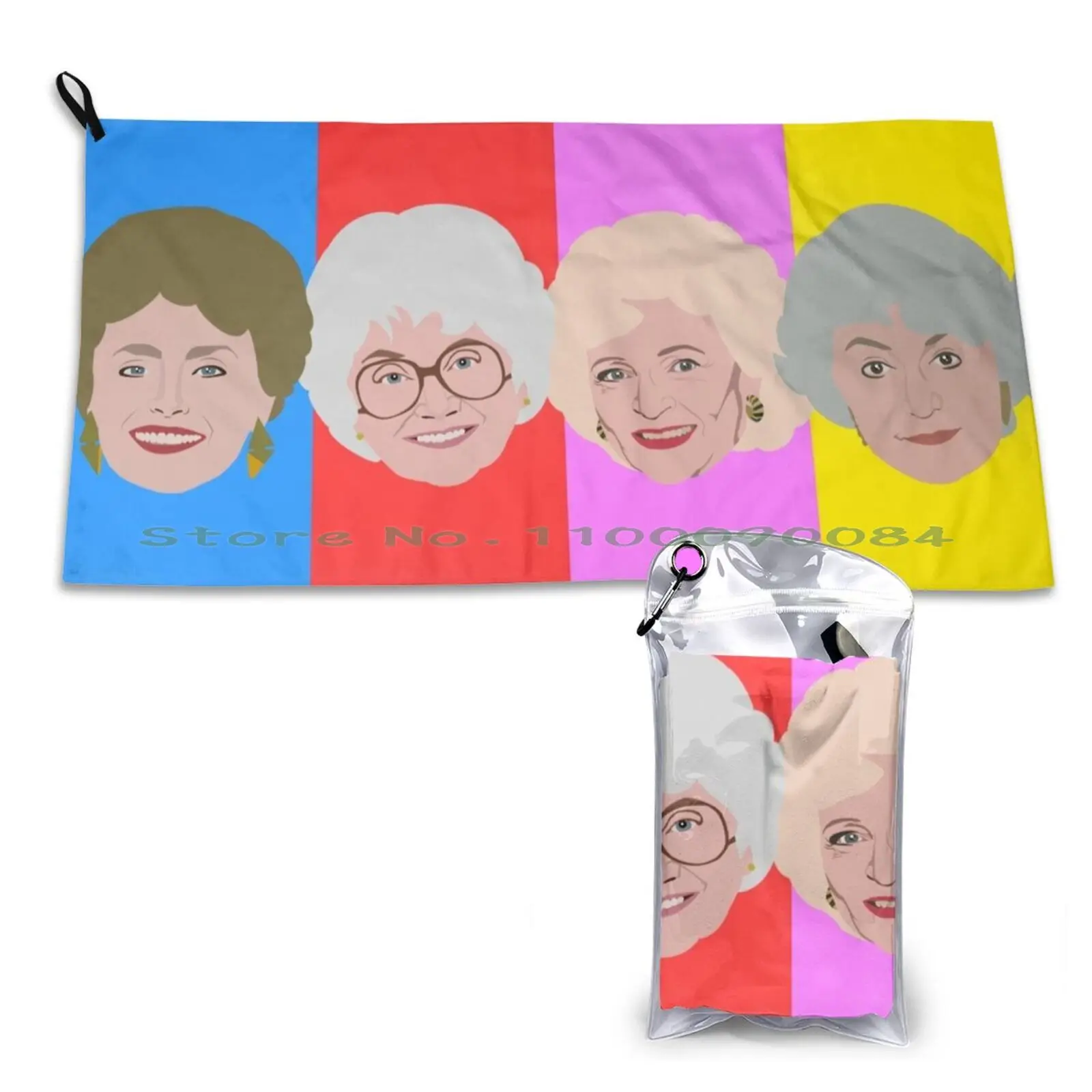 The Golden Girls In Color Quick Dry Towel Gym Sports Bath Portable Skynet Logo Terminator 1337 Haxor Hacker Ai Robot Android