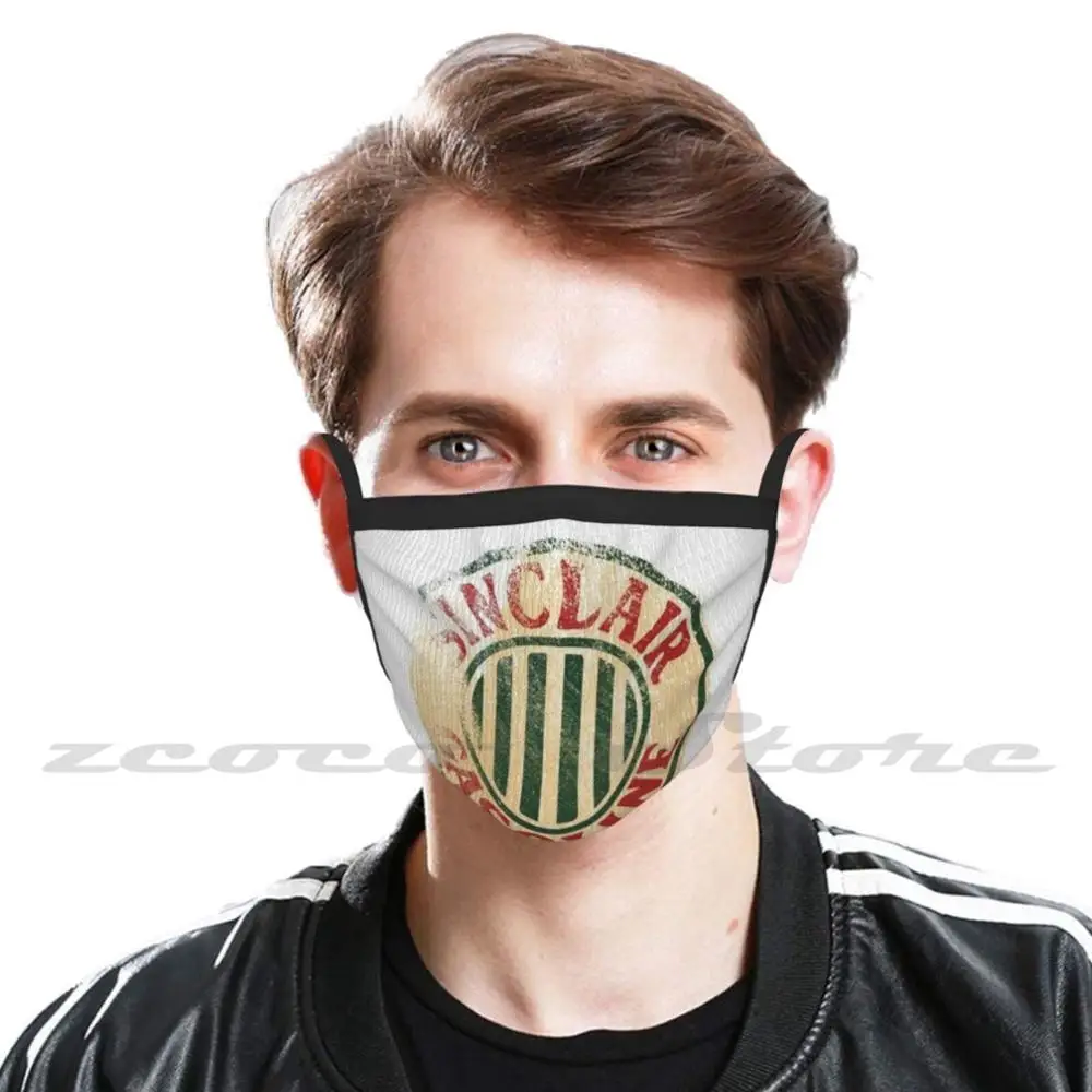 Mask Cloth Reusable Print Filter Washable Motor Oil Gasoline Careers Car Motorcycle Competition Fuel Station Retro Old Vintage