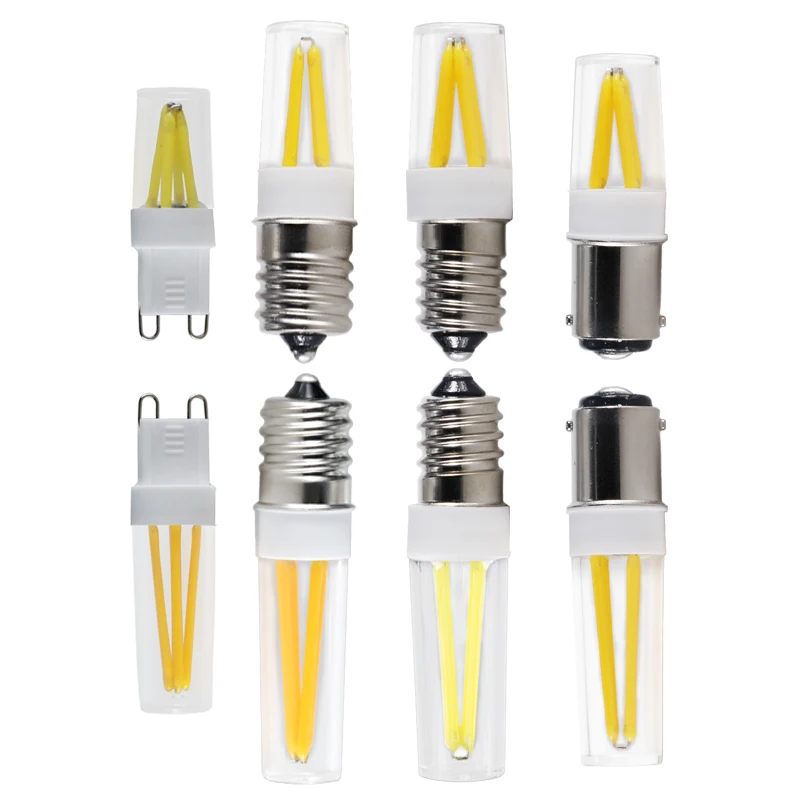 Ampoule Led Filament Bulb E14 E17 B15 G9 2W 3W Dimmer 110v 220v COB Dimmable Mini Glass Candle Light Spotlight Decoration Lamp