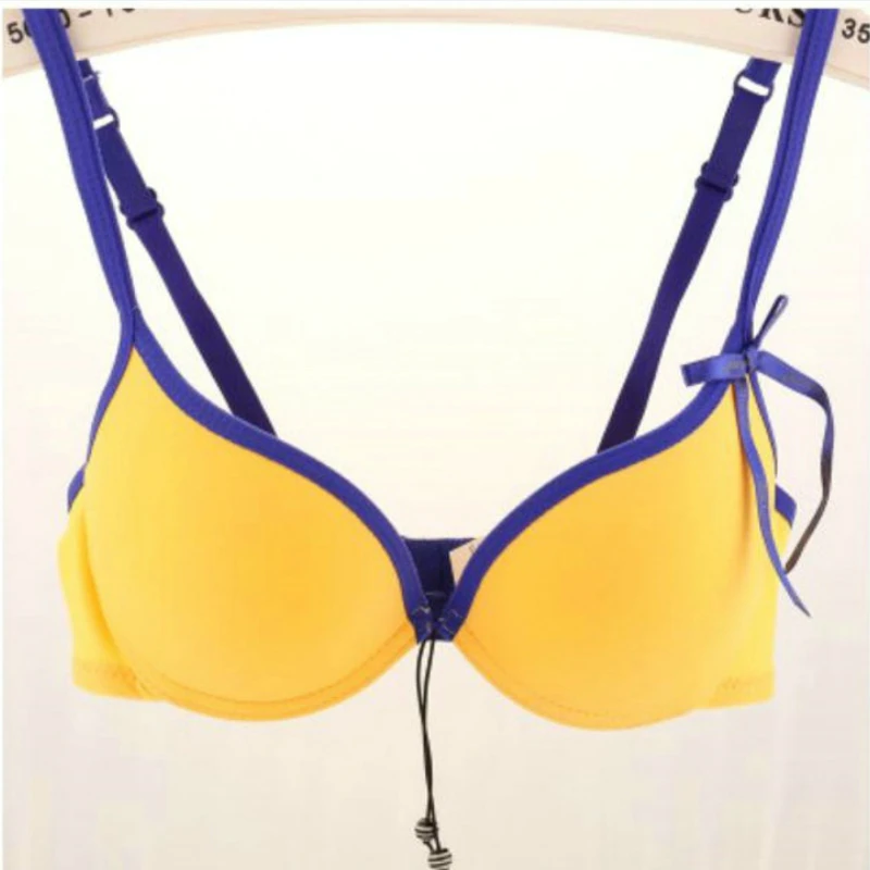 Japanese Candy Solid Color Cotton Lolita Bra Set Underwear Covered Edge Smooth Bras Breathable Underwire Lingerie Cute Girls