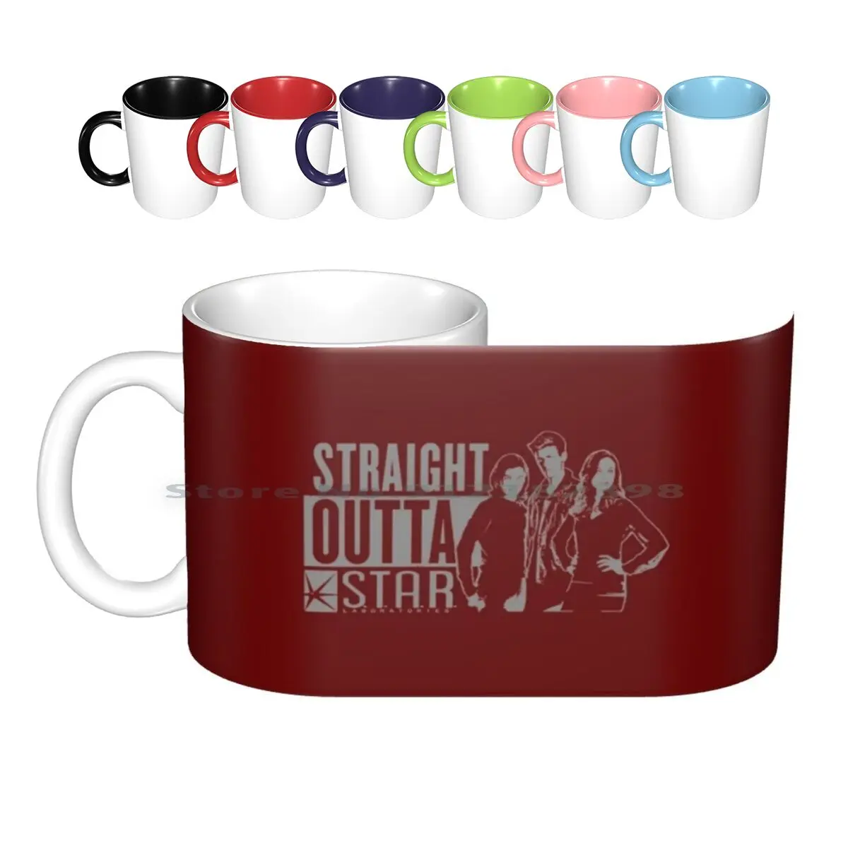 Straigh Outta Ceramic Mugs Coffee Cups Milk Tea Lebs Essential Logo Movie Top Selling Best Selling Series Trend Creative