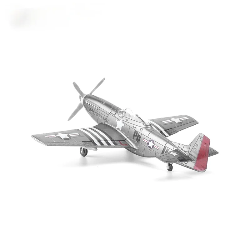 1/48 World War II P-51 Mustang Fighter Model Airplane Plastic Model Kit Simulation Assembly Military Aircraft Toy