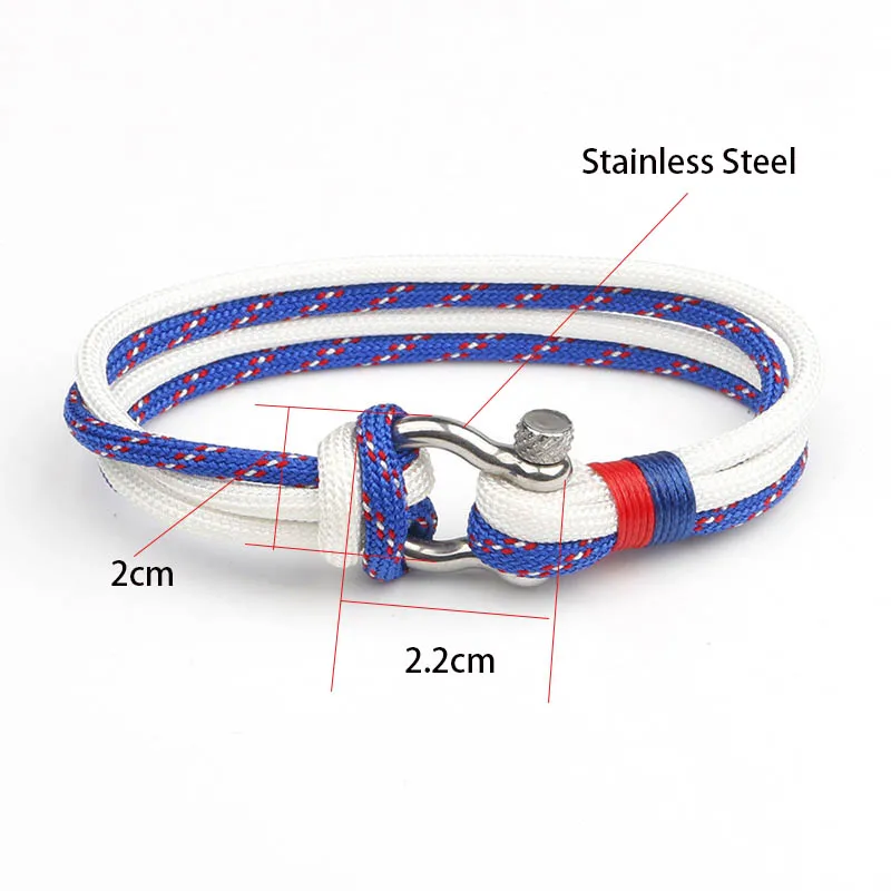 Creative Multilayer Paracord Bracelet Homme Detachable Horseshoe Buckle Stainless Steel Braslet For Men Survival Brazalete Joias