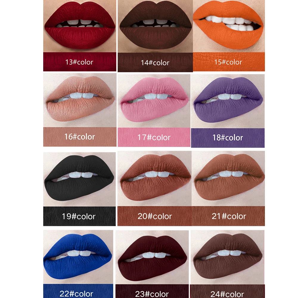 Private Label Liquid Lipstick with Lip Liner Set Lip Gloss Vendors Wholesale Matte Lipsticks Kit No Logo Custom Makeup Cosmetics