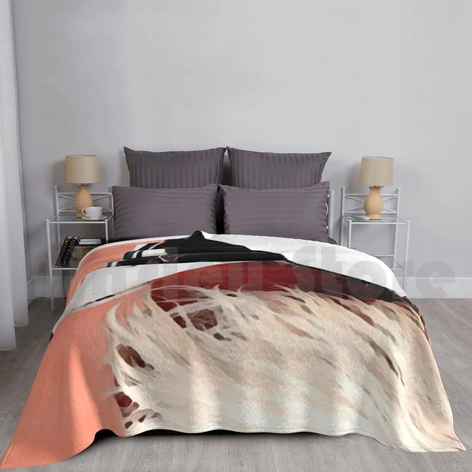 

Borzoi Portrait Blanket Fashion Custom Borzoi Borsoi Barzoi Borzois Russian Wolfhound Hound