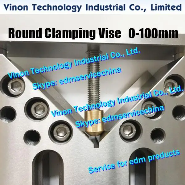 Round Clamping Vise 0-100mm for WEDM Machining, Stainless Steel Precision Vice for clamping round workpieces 0-100mm