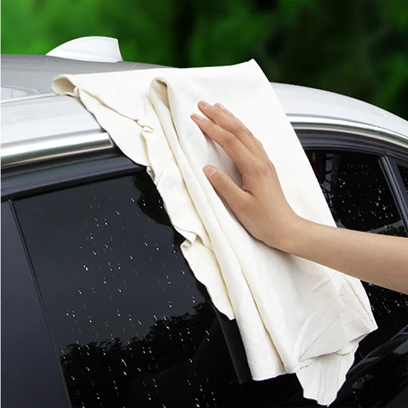 Auto Care Natural Chamois Leather Car Cleaning Cloth Genuine Leather Wash Suede Absorbent Quick Dry Towel Streak 30 40 50 60 80
