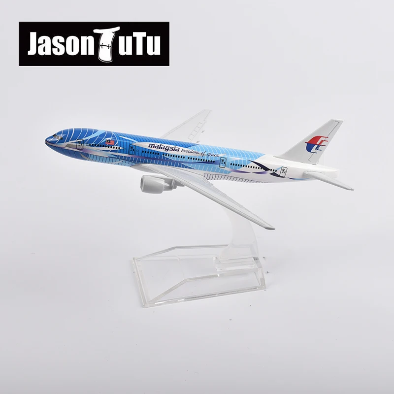 JASON TUTU 16cm Malaysia Freedom Of Space Boeing B777 Airplane Model Plane Model Aircraft Diecast Metal 1/400 Scale Dropshipping