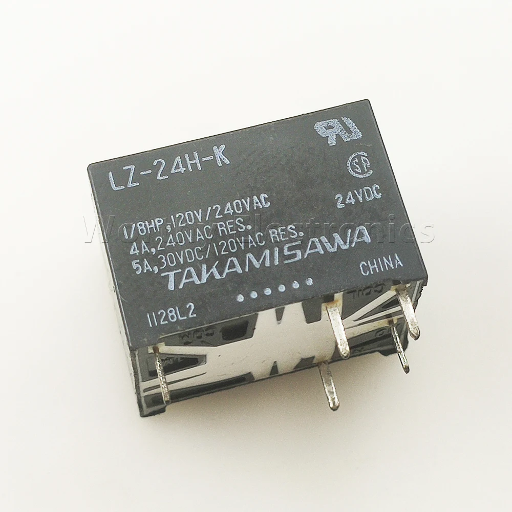 

Free shipping 10pcs /lot LZ-24H-K 5A 24VDC 5-pin relay DIP5