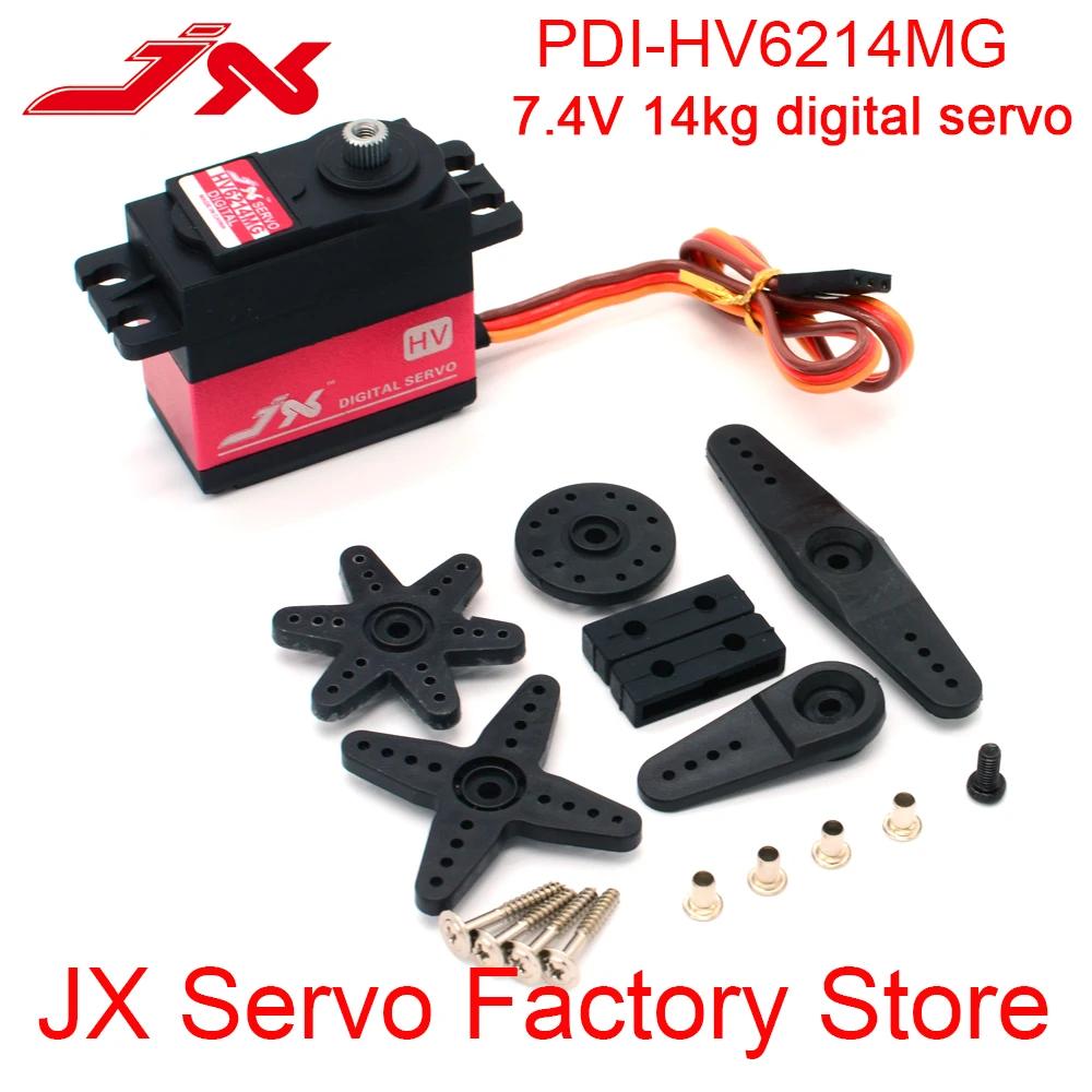 

JX RC Servo PDI-HV6214MG 15KG High Precision Metal Gear Digital Standard Servo for Rc Model Airplane Car Parts