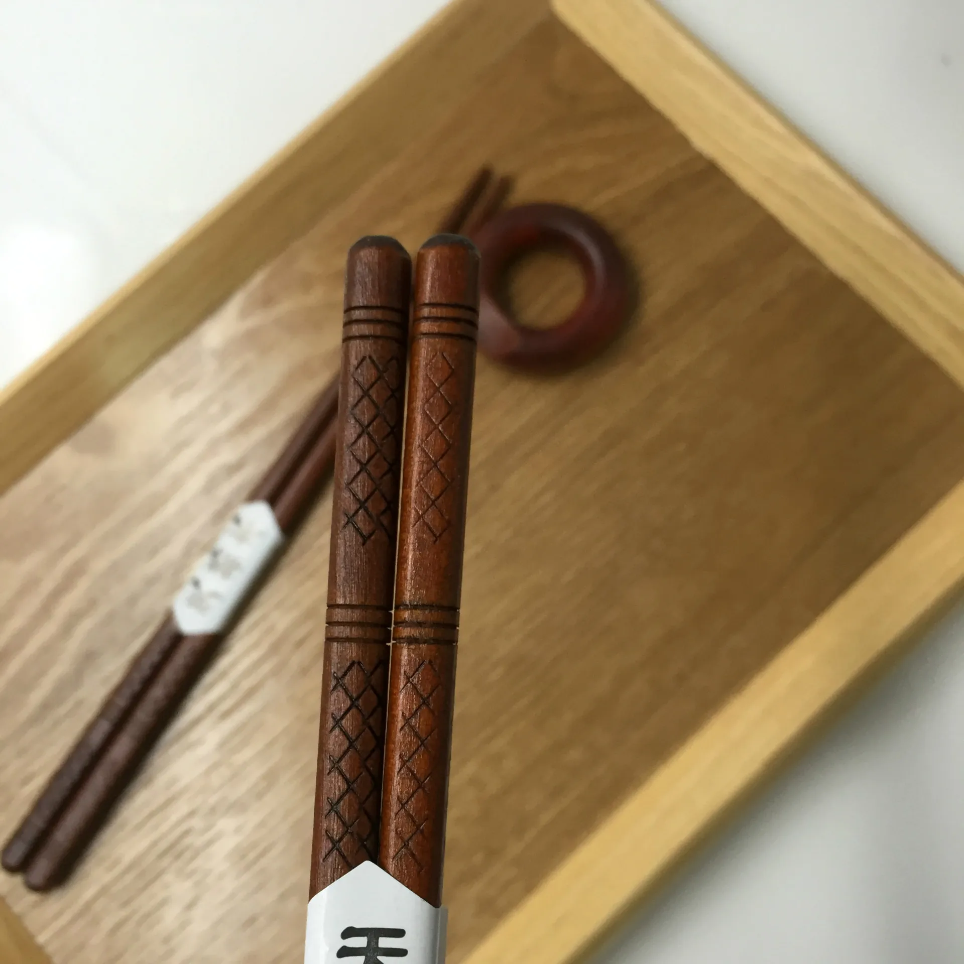 Japanese Creative Handmade Wooden Chopsticks Flat Head Chopsticks Environmental Wooden Chopsticks Tableware