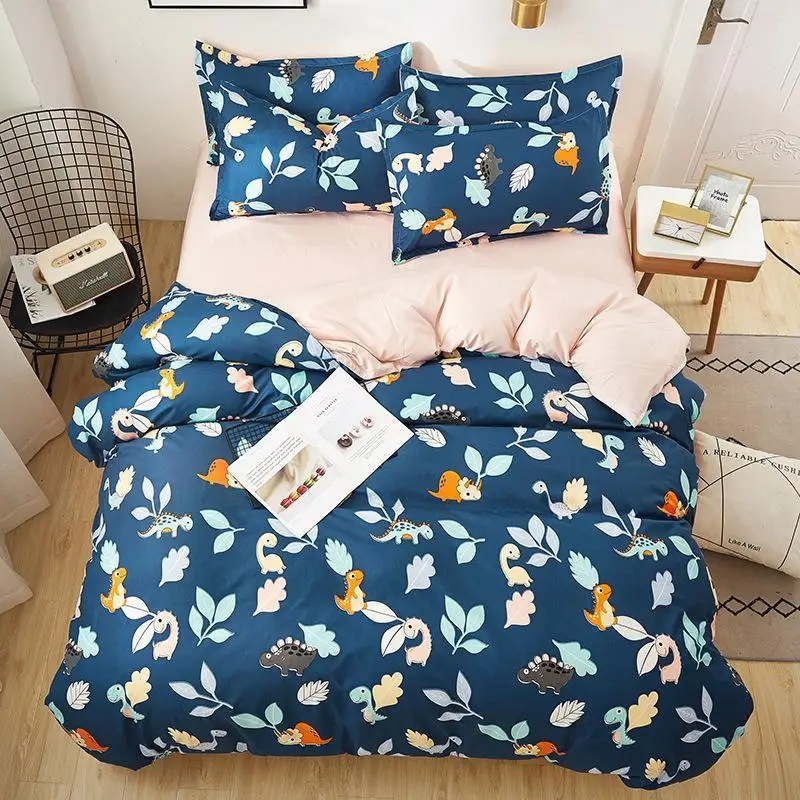 50 bedding Set Duvet Cover flower sheet bed king queen size bed set  gray cute bedding quilt cover simply