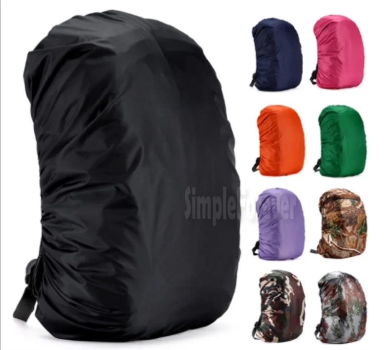 35/45L Adjustable Waterproof Dustproof Backpack Rain Cover Portable Ultralight Shoulder Protect Outdoor Tools Hiking 200pcs