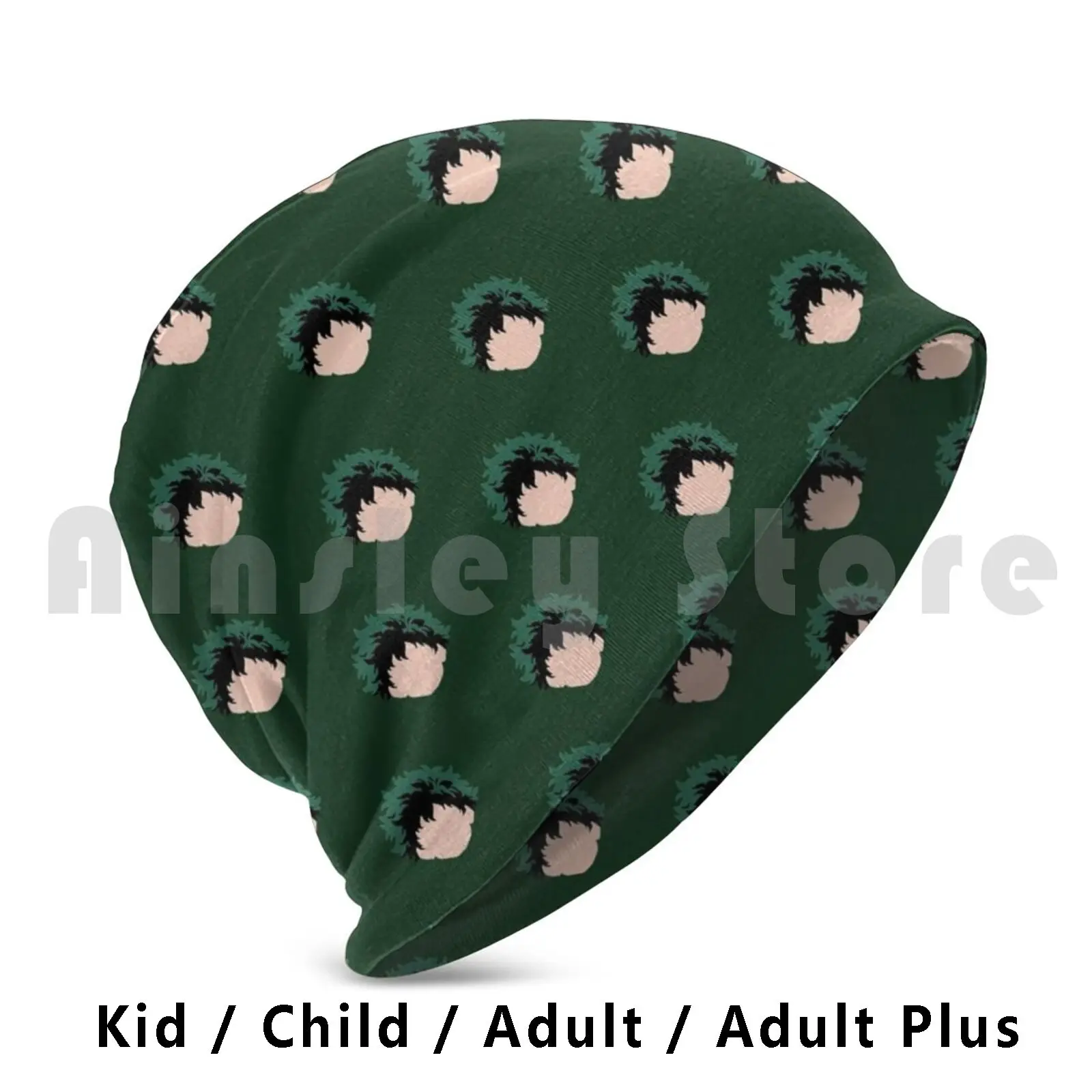 Midoriya Izuku Pattern ( Green ) Hat Hat Mha Deku Pattern Minimalist Face Green Cool Birthday