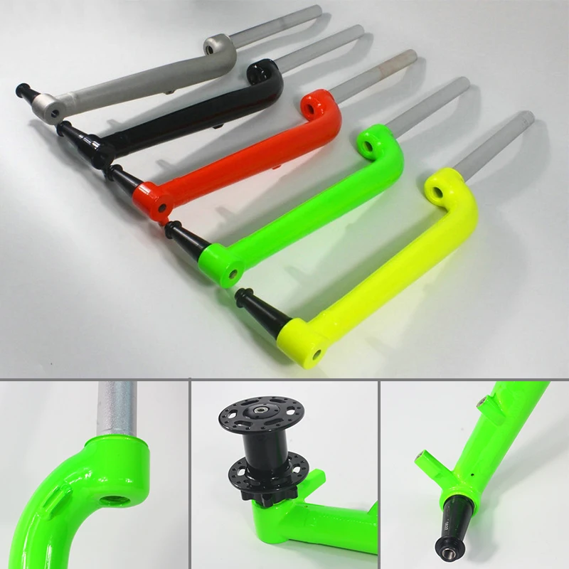 Bicycle Front Fork 26/27.5ER MTB Mountain Bike Hard Fork Colorfull Individuality Fork DIY Lefty Fork Bike Fork with Bike Hub