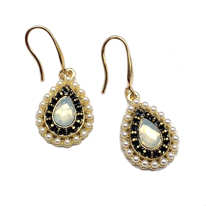 Plastic Pearl Crystal Start Drop Earrings for Women  New KoreanFashion Vintage Geometric Acrylic Dangle Hanging Hot Jewelry