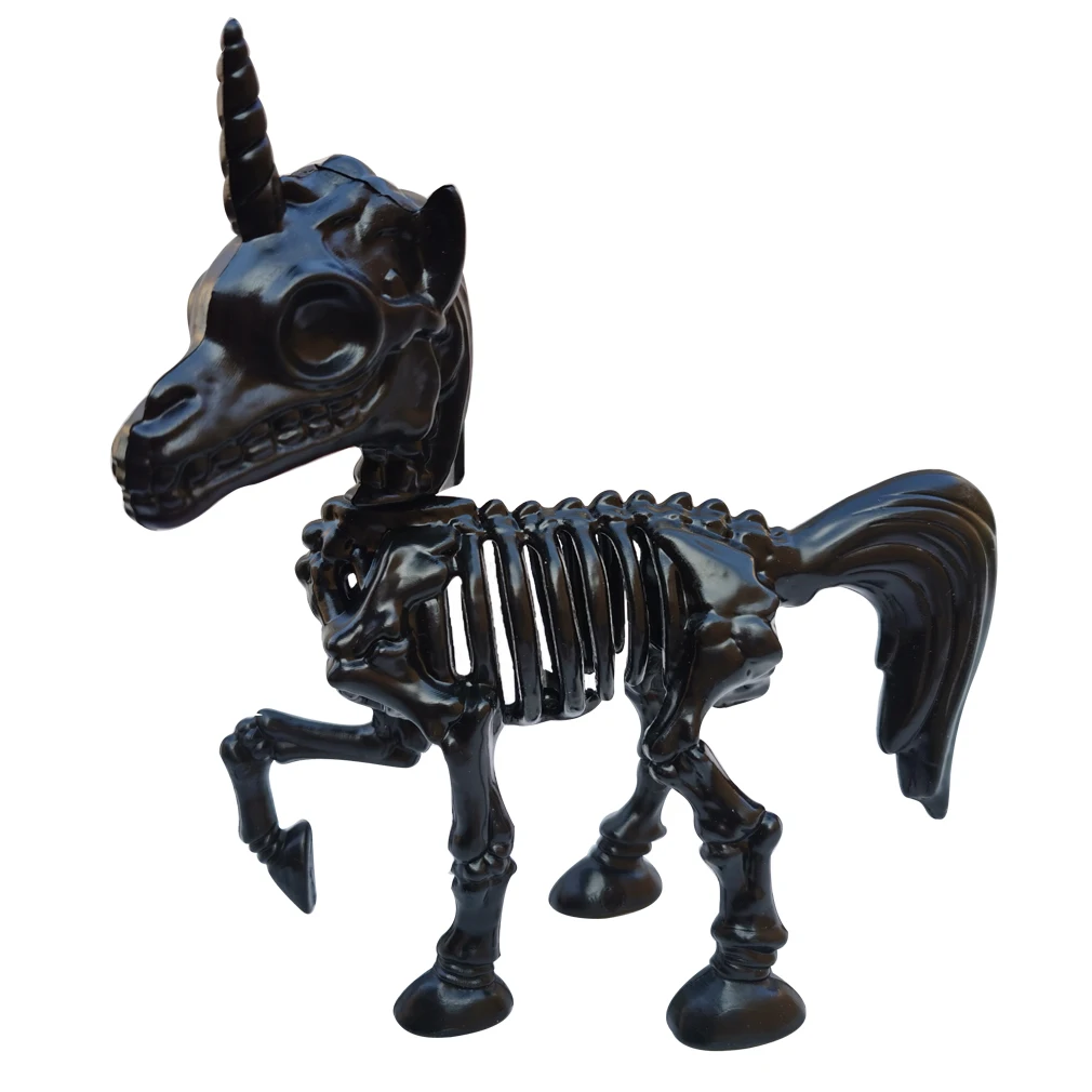 Decorazione di Halloween Animale Scheletro di unicorno Piuttosto carino Ossa di cavallo Ornamenti Ognissanti Puntelli horror Regali per feste per