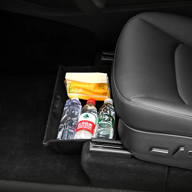 For Tesla Model Y Under Seat Storage Box Interior Accessories Easy Installation Environmentally friendly non-toxic material