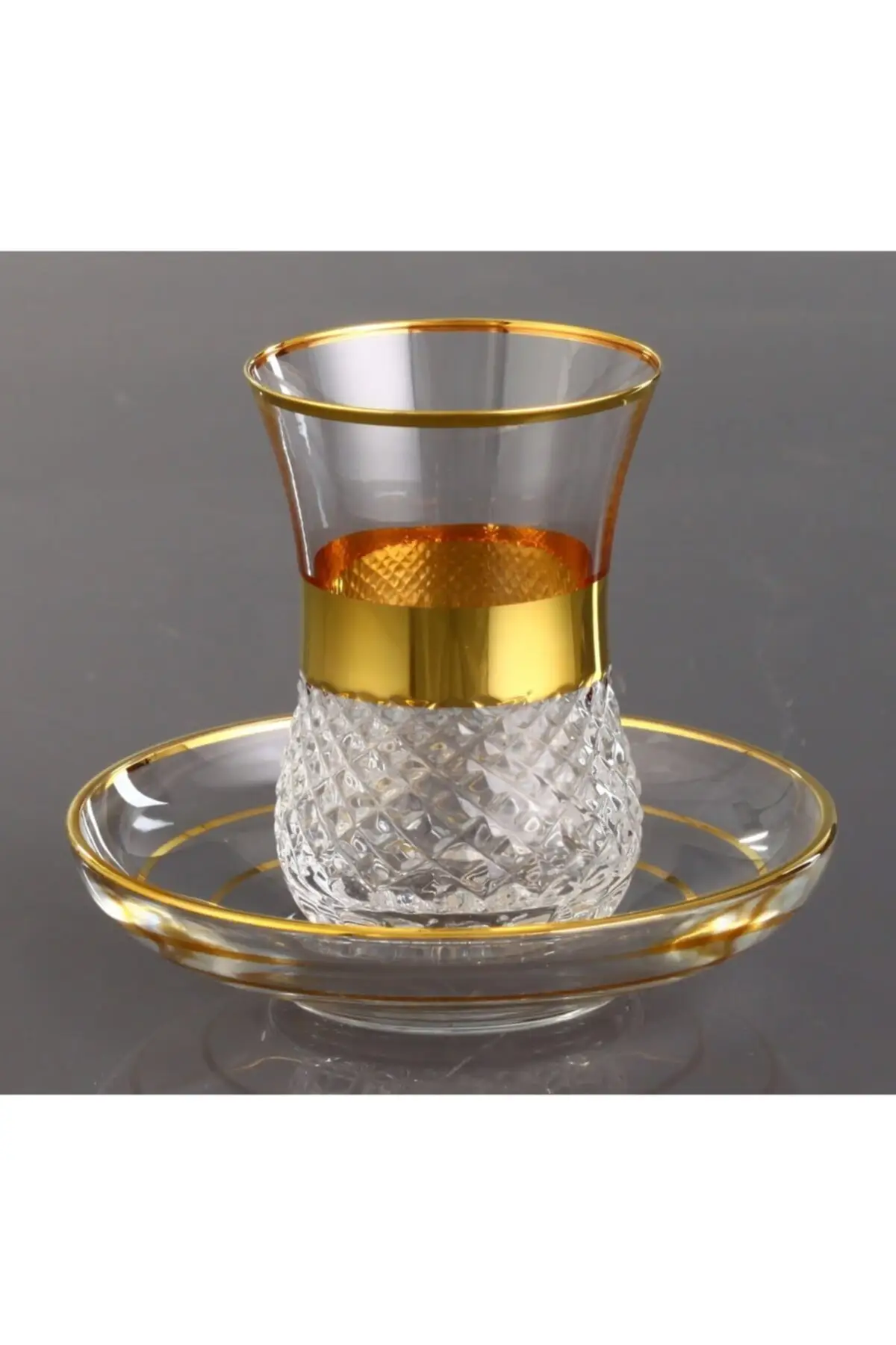 Uras Vision Decor Gold Bant 6 Personality Tea Team English Tea Cup Glass Cup