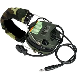 MSASORDIN Tactical Hunting Headphone Anti-Noise Headset Airsoft Military Noise Reduction Headset Shooting Tactical Earmuf FG