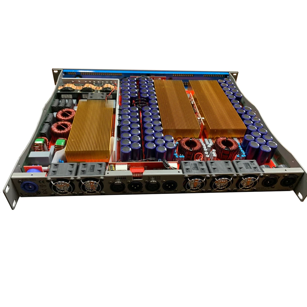 4 قنوات 2000 واط فئة D مكبر كهربائي الصوت المهنية 1U مضخم الطاقة الرقمي ، DJ خلاط الصوت خط صفيف مكبرات الصوت