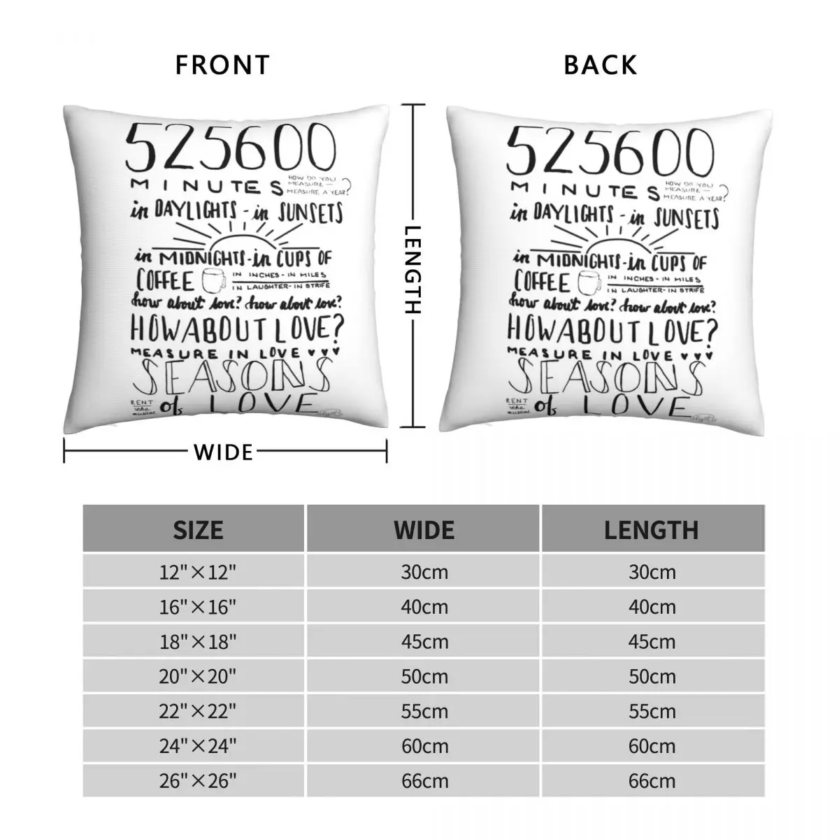 Seasons Of Love Rent Square Pillowcase Polyester Linen Velvet Creative Zip Throw Pillow Case Bed Cushion Cover Wholesale 18