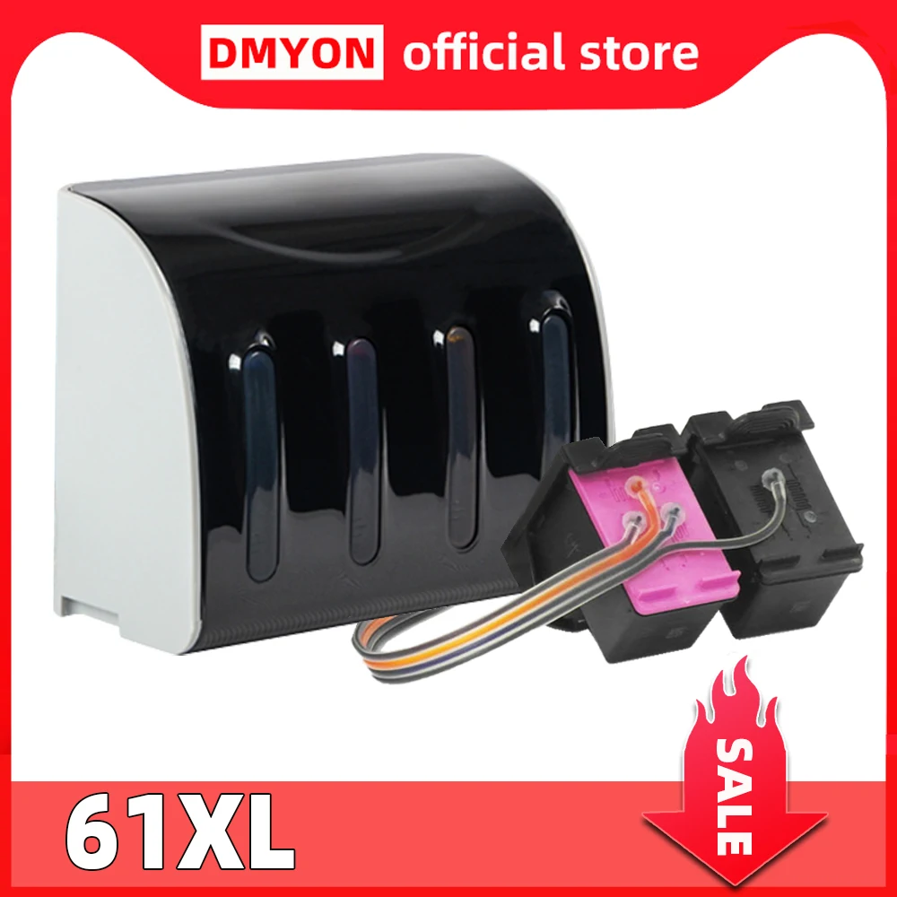 61XL Compatible for Hp 1050a 1000 1010 CISS Refill Ink Cartridge 1050 1051 1055 1056 1011 1012 Envy 4500 5530