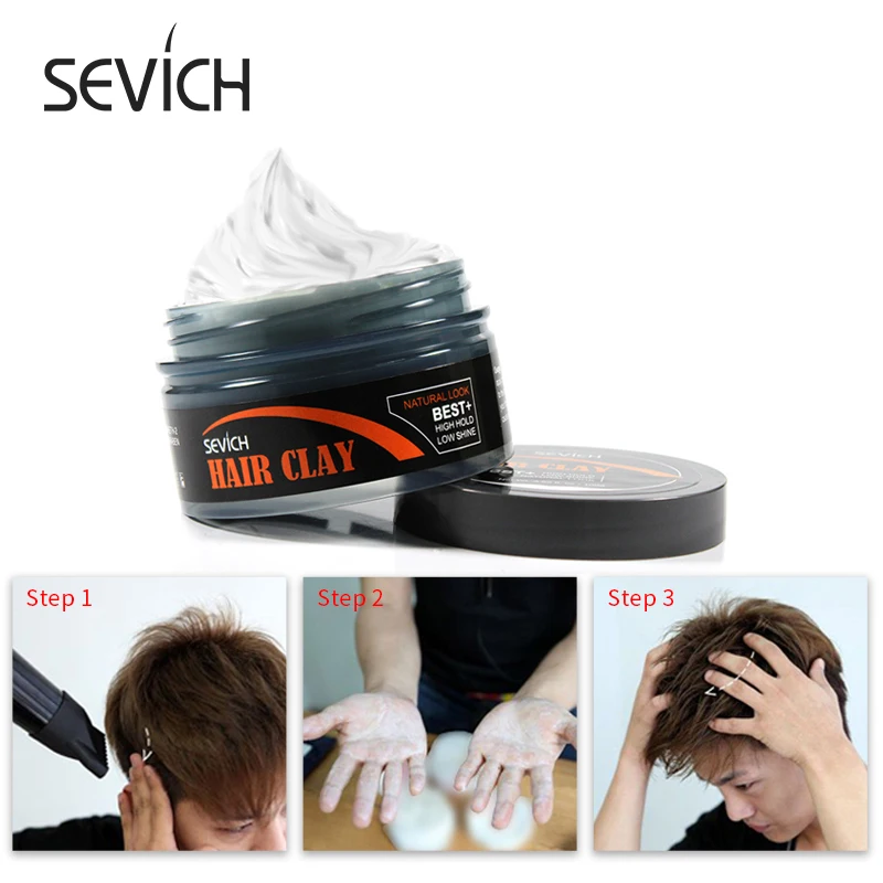 Sevich Strong High Hold Hair Styling Clay Promades Low Shine Matte Finished Molding Cream Long Lasting Stereotype Hair Wax