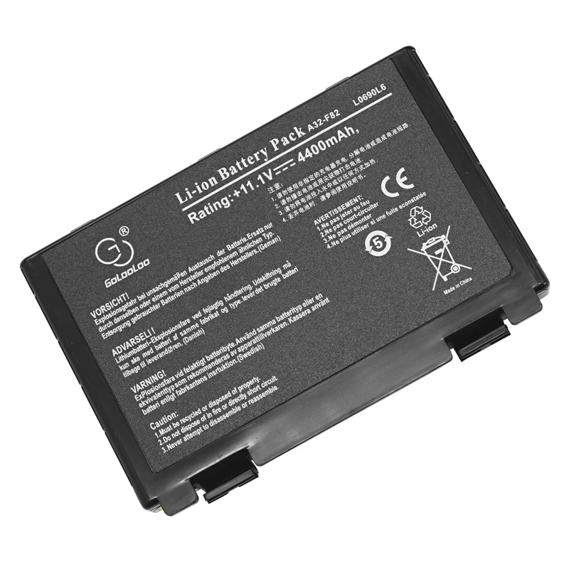 Golooloo A32 F82 Laptop Battery for Asus A32-F82 A32-F52 K50 K50IJ K50IN K60 K61IC K60IL K70A K70AB K70ID K70IJ K70Y