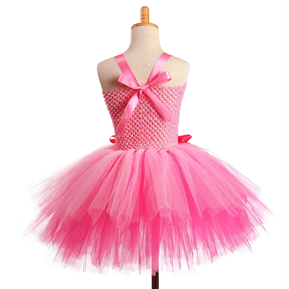 Hot Pink Lol Dresses for Girls Christmas Tutu Dresses for Children Surprise Dolls Birthday Costumes Kids Halloween Party Clothes