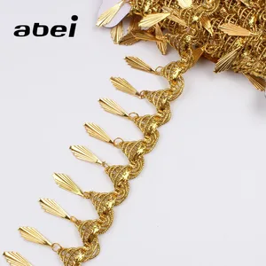 Altın sequins fringe püskül dantel şerit madeni pul, kumaş, dikiş aksesuarları, kesici, DIY, 1 yard, 40, 1 yard Kumaş için en iyi 10 satış, paete dourado-no. 2