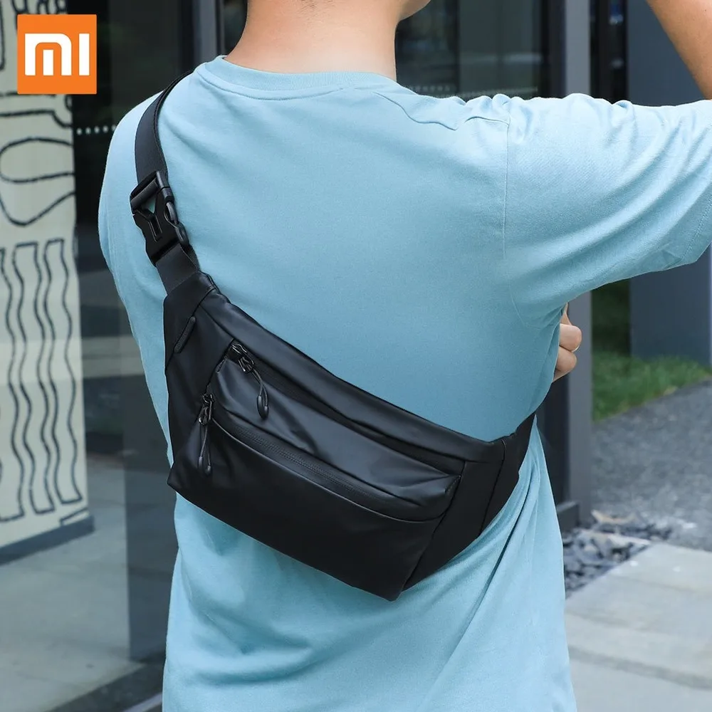 Xiaomi Bag Multifunctional Sports Leisure Waist Chest Bag Waterproof PU Fanny Waist Pack Phone Pouch Outdoor Crossbody