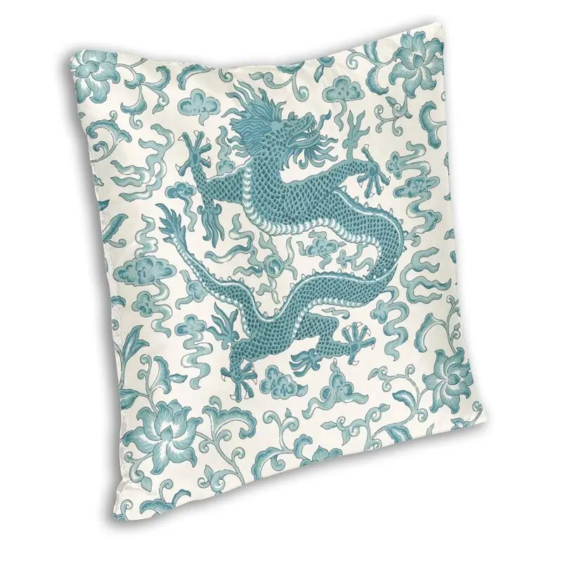 Vintage Oriental Chinoiserie Peacock Chien Dragon Cushion Cover 45x45cm Home Decor Asian Style Throw Pillow Case for Living Room