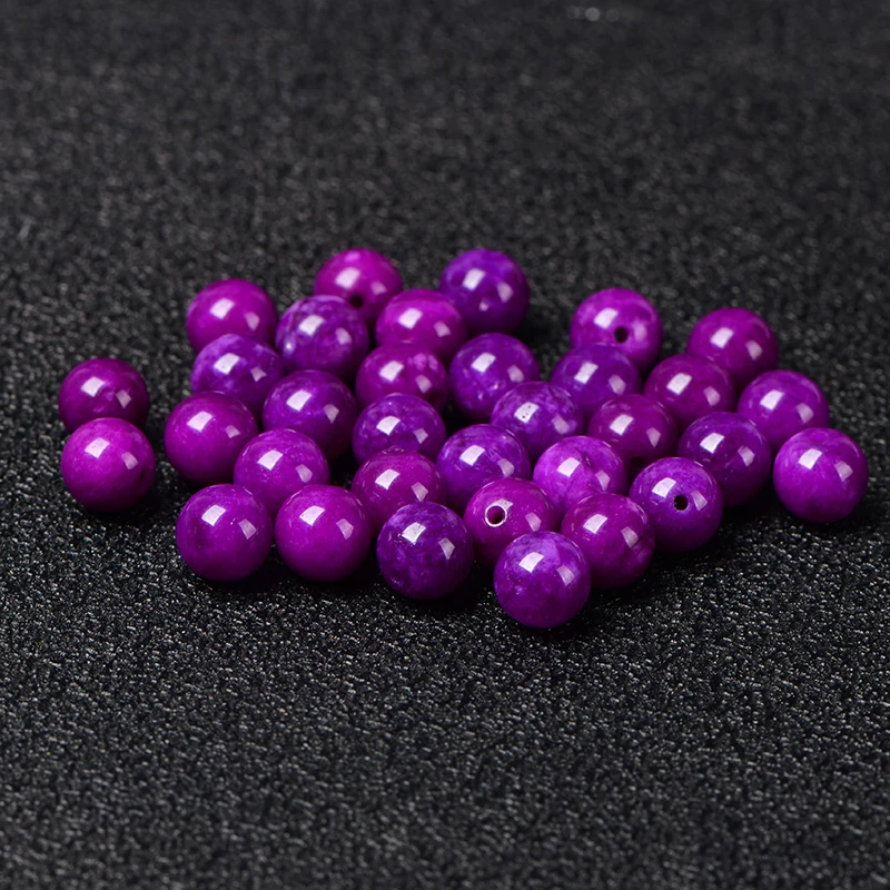 4A Natural Sugilite Quartz Crystal Single Bead DIY Beads Jewelry Making