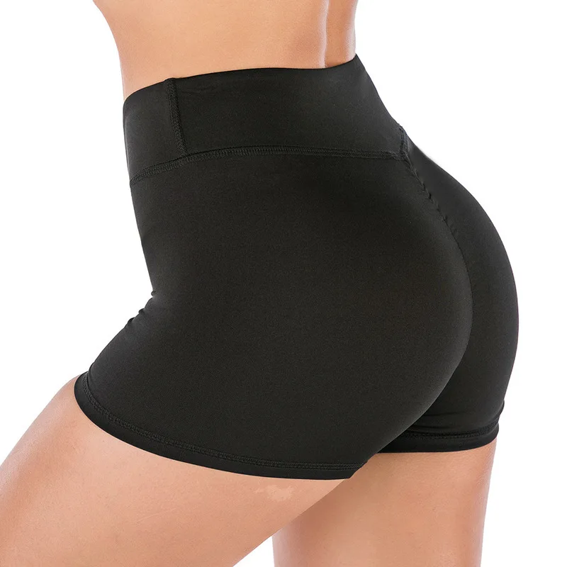 

Hot Women Casual Solid Elastic High Waist Push Up Fitness Yoga Shorts Running Gym Jogging Stretch Sports Short Pants Sportswear