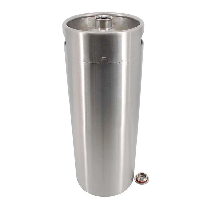 Mini Keg 10L Stainless Steel Screw Cap Single Wall Portable Ball Lock Spear Works Craft Beverage Kombucha Nitro Coffee Seltzer