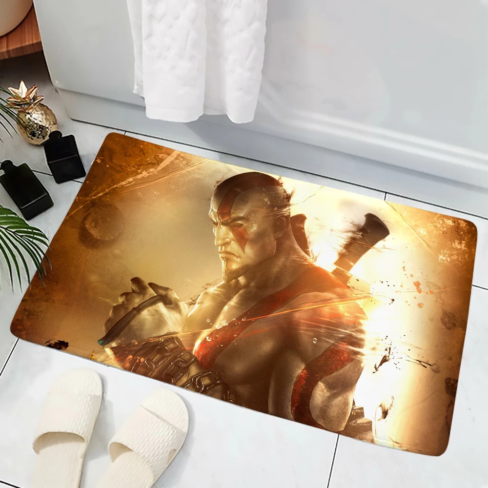 CLOOCL Game Doormats Decorate Kratos God of War Doormat for Home Indoor Bedroom Toilet Non-slip Harajuku Kitchen Mats